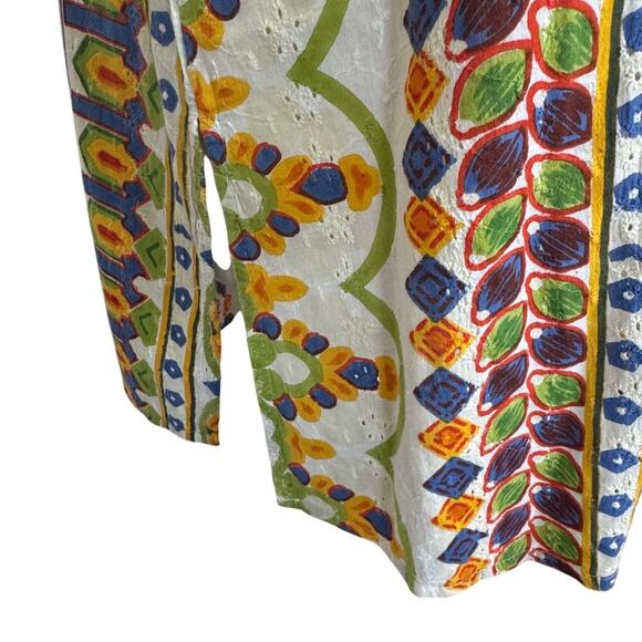 COLORI DI MARE Beachwear Cover-Up Kaftan Embroidered Beaded Tunic Mini Dress  L - Picture 4 of 14